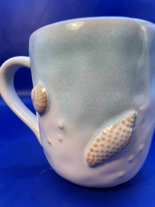 3D Sonoma Seaside Seashell Mug with Seashells from Williams Sonoma Coffee Cup for Beach Lovers Mug
