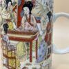 Japanese Women Weaving Tea Cup with Asian Women Coffee Cup Mug - Image 2