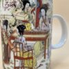 Japanese Women Weaving Tea Cup with Asian Women Coffee Cup Mug - Image 3