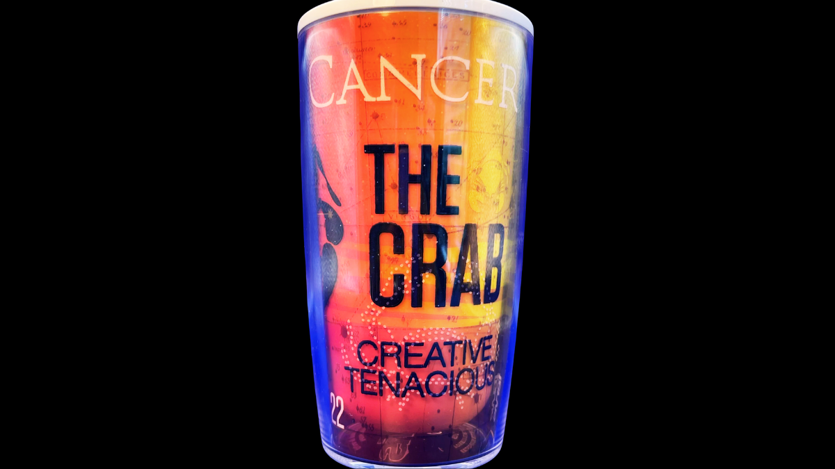 Cancer Zodiac Tervis Tumbler with The Crab creative tenacious design front view