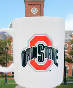 Ohio State Buckeyes Logo White Mug Ohio State themed lifestyle image