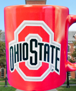 Ohio State Buckeyes Logo Red Mug Ohio State themed lifestyle image