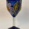 Hand Painted Floral Wine Goblet with Hand Blown Mexican Wine Glass - Image 3