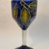 Hand Painted Floral Wine Goblet with Hand Blown Mexican Wine Glass - Image 4