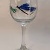 Hand Painted Dragonfly Wine Glass with Dragonflies - Image 4