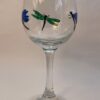 Hand Painted Dragonfly Wine Glass with Dragonflies - Image 5