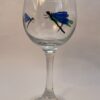 Hand Painted Dragonfly Wine Glass with Dragonflies - Image 6