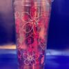 Pink Flowers Cool Gear Tumbler Pink Water Bottle with Flowers - Image 3