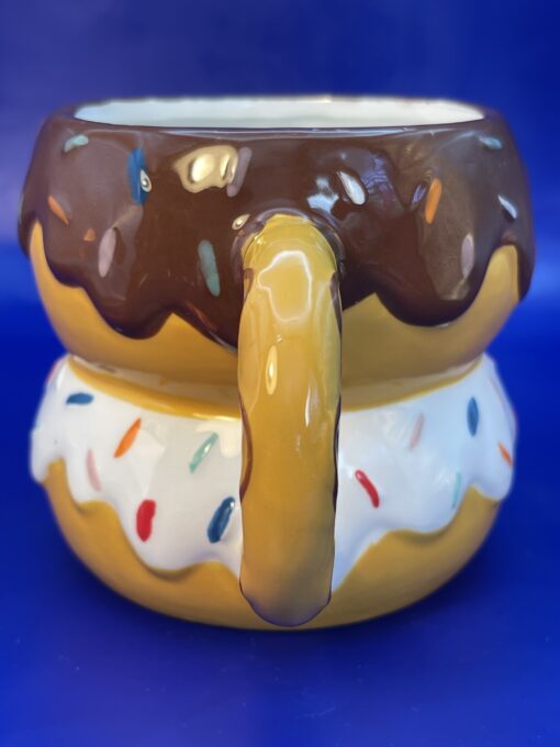3D Sprinkled Double Donut Mug Coffee Cup with Donuts - Image 4
