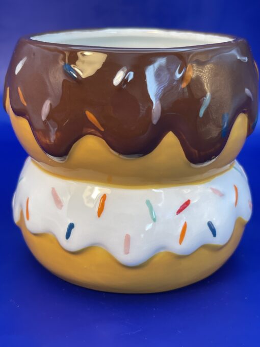 3D Sprinkled Double Donut Mug Coffee Cup with Donuts - Image 3