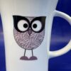 Tara Reed Purple Owl Mug for Owl Lovers Coffee Cup with Purple Owl