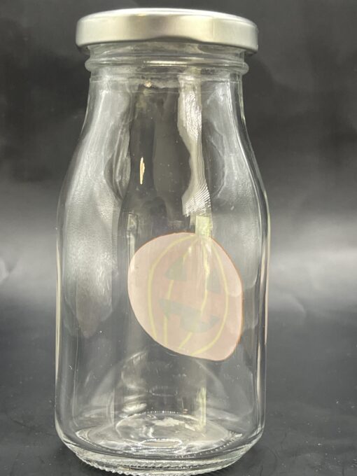 Halloween Pumpkin Milk Bottle with Jack-o-Lantern Halloween Decor - Image 5