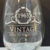 1963 Aged Perfection Wine Glass for Baby Boomer 1963 Birth Year Stemless Wine Glass