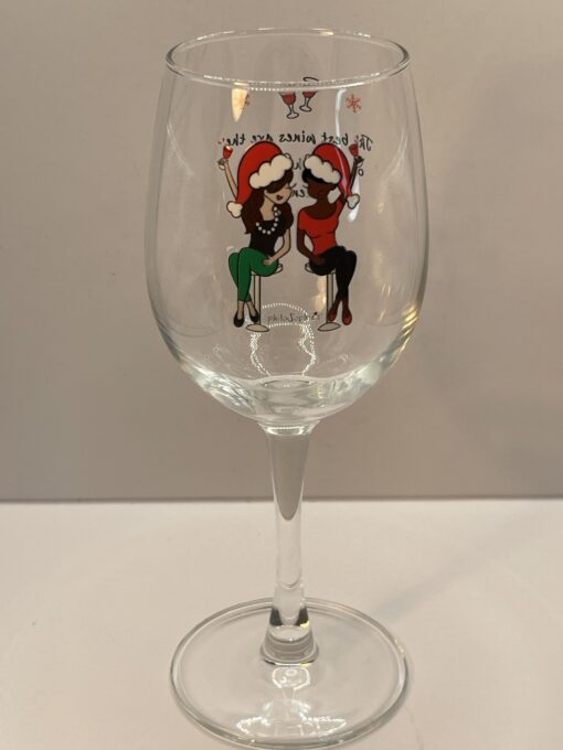 Best Wines Shared Friends Wine Glass with Best Friend Gift Wine Glass - Image 2