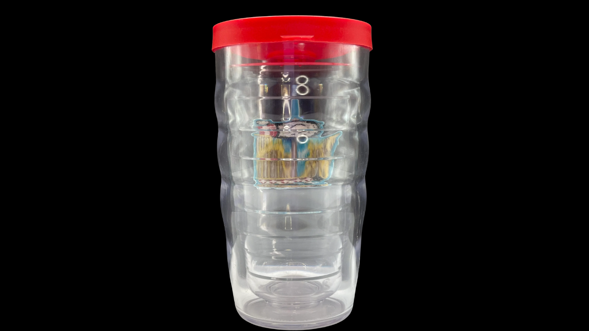 Pirate Ship Tervis Tumbler back view clear acrylic