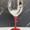 Hand Painted Snowman Wine Glass for Christmas Wine Glass with Snowman - Image 6