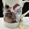 Cute Christmas Cats Mug Christmas Coffee Cup with Cats - Image 2