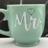 Green White Mr. Pedestal Mug Coffee Cup For Him Anniversary Gift Coffee Cup Mug - Image 2