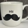 His Mustache Mug Gift Coffee Cup for Him - Image 2