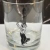 Vintage Lady Golfer Whiskey Glass with Woman Golfer