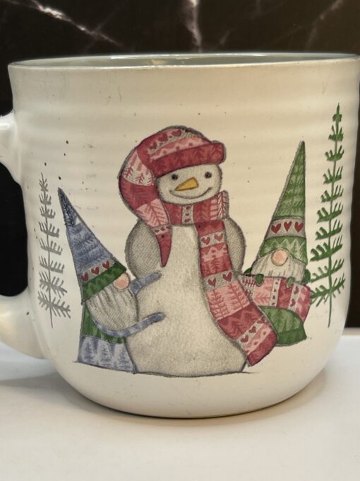 Peppermint Pine Gnomes Snowman Mug by Peppermint & Pine Snowman Coffee Cup - Image 5