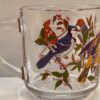 Colorful Birds Glass Mug with Birds Coffee Cup