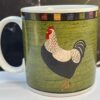 Brandon House Country Quartet Green Mug by Warren Kimble Sakura Chicken Green Coffee Cup