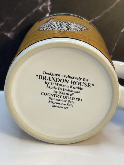 Brandon House Country Quartet Yellow Mug by Warren Kimble Sakura Chicken Yellow Coffee Cup - Image 6