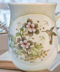 hummingbird floral mug kitchen scene spring decor Otagiri drinkware lifestyle