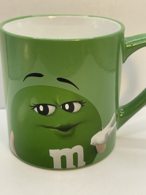 Green M&M Eat Heart Out Mug with Green M&Ms Coffee Cup