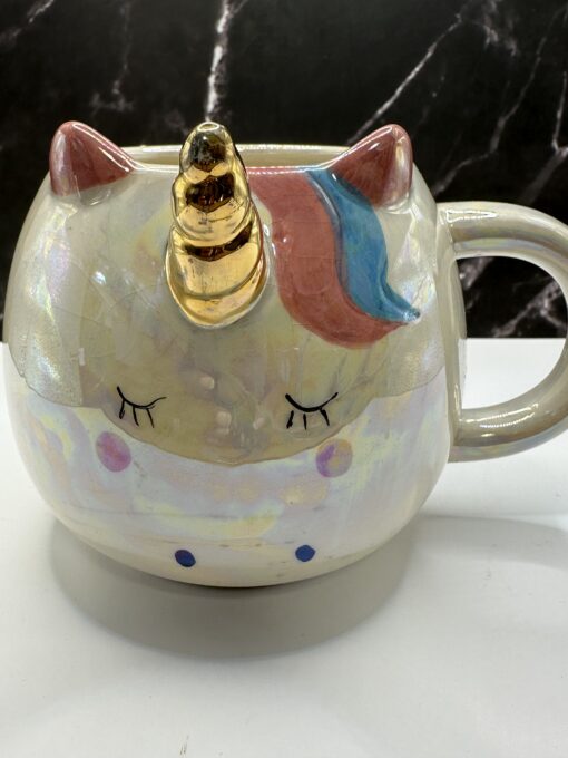 3D Iridescent Unicorn Mug for Unicorn Lovers Coffee Cup with Unicorn
