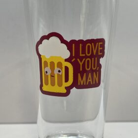 Raise your glass to brotherhood, good times, and hoppy memories with the Love You Man Pint Glass! It's the perfect bromance #cupofmood.