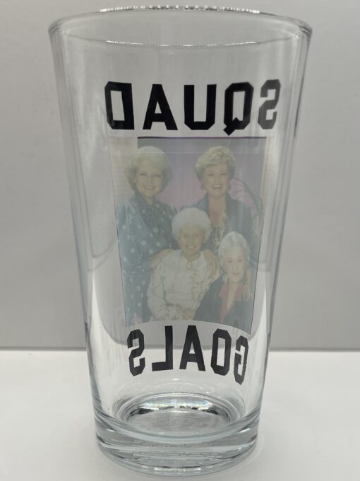 This Golden Girls Squad Goals Glass is the perfect #cupofmood when you’re ready to raise a glass to the queens of sass, humor, and cheesecake.