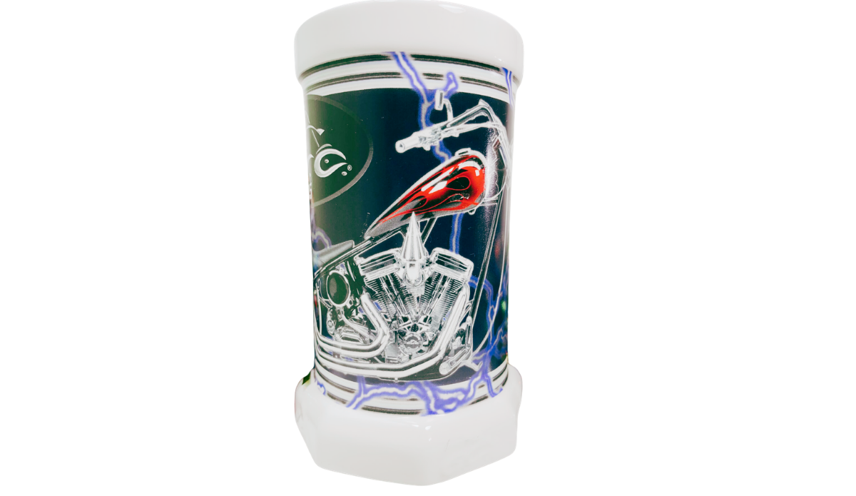 Orange County Choppers New York Beer Stein featuring the Orange County Choppers logo with 2005 artwork