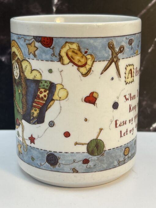 Meet your new favorite sip companion: the Sewing Angel Prayer Mug. It's the perfect #cupofmood for sewing queens, quilting mavens, and craft room angels. 