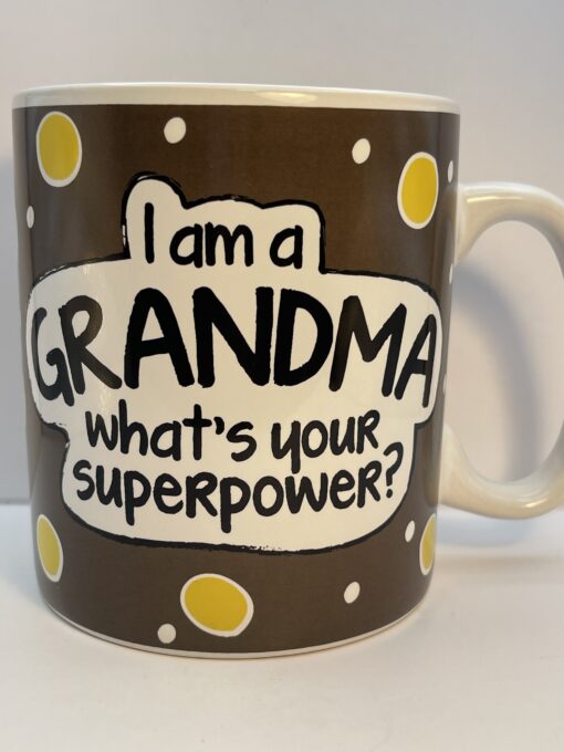 Introducing this Grandma Superpower Oversized Mug. It's the perfect #cupofmood where sass meets caffeine in a delightful dance of grandmotherhood mastery!