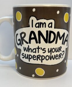 Introducing this Grandma Superpower Oversized Mug. It's the perfect #cupofmood where sass meets caffeine in a delightful dance of grandmotherhood mastery!