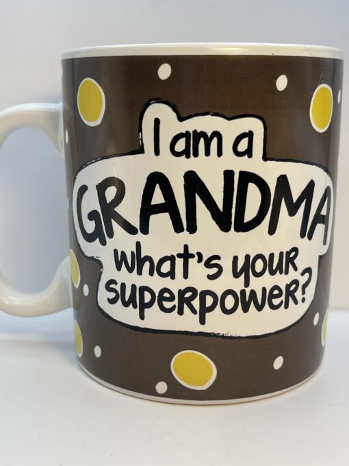 Introducing this Grandma Superpower Oversized Mug. It's the perfect #cupofmood where sass meets caffeine in a delightful dance of grandmotherhood mastery!