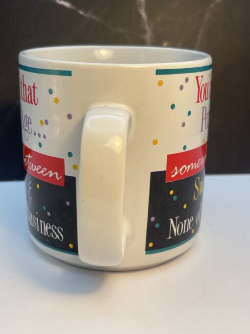 Introducing the Perfect Age Funny Confetti Mug. It's the perfect #cupofmood because or aging fabulously has never looked this fun—or this bold.