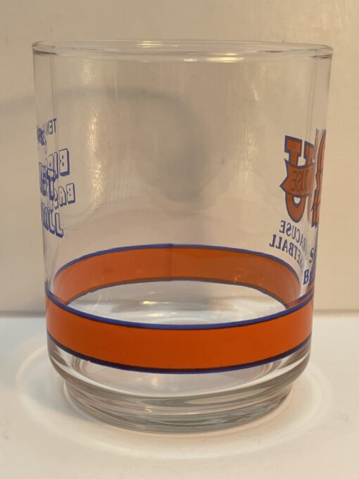 The Vintage Syracuse Basketball Glass Mug is the perfect #cupofmood and a tribute to a decade of Big East hoops perfect for sipping your favorite drink!