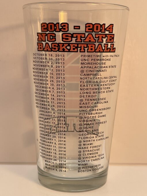 Raise a toast to Wolfpack pride with the NC State Wolfpack Basketball Pint Glass. It's the perfect collectible #cupofmood for any fans of NC State hoops!