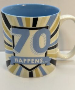 What better way to celebrate this milestone than with the 70 Happens Funny Birthday Mug! It's the perfect #cupofmood because turning 70 is no small feat.