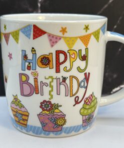 This Happy Birthday Cupcake Banner Mug is the perfect birthday #cupofmood for smiles, sweet treats, and morning coffee that feels like a party in a cup.