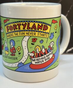 Introducing the Fortyland Funny 40th Birthday Mug. It's the perfect #cupofmood and ultimate gift to celebrate entering the fabulous forties with humor and style.