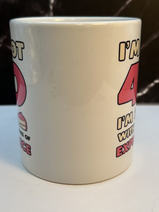 Celebrate their milestone birthday with humor and confidence with the Not 40 25 With Experience Mug. It's the perfect #cupofmood and ultimate gift.