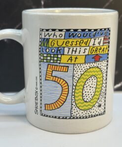 Celebrate the fabulous fifties with the Look Great 50 Years Old Mug! It’s the perfect #cupofmood a witty addition to the Special Birthday Collection.