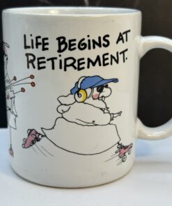 Say hello to the next chapter—with the Life Begins at Retirement Funny Mug. It's the perfect #cupofmood served with laughter and leisure. 