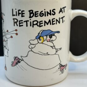 Say hello to the next chapter—with the Life Begins at Retirement Funny Mug. It's the perfect #cupofmood served with laughter and leisure. 