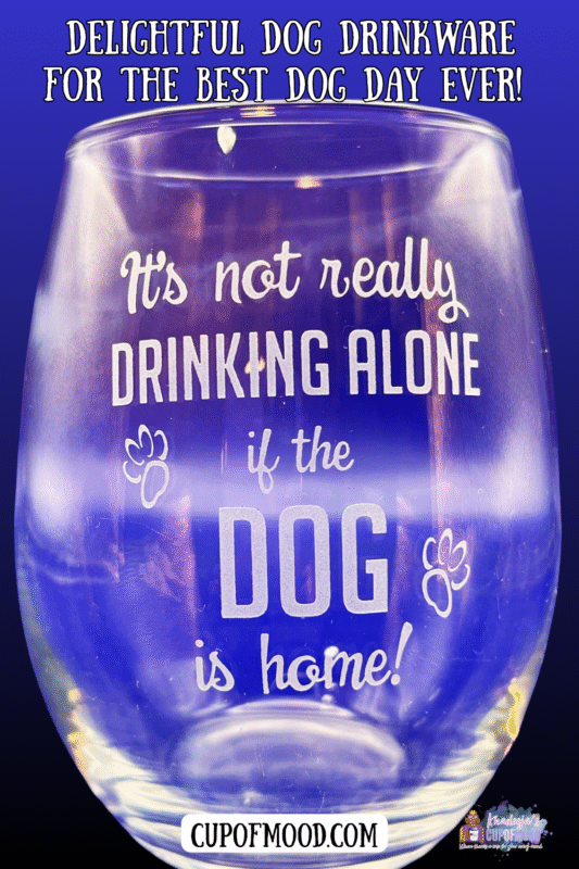 Raise your glass and your spirits with our charming Not Drinking Alone Wine Glass. It’s the perfect #cupofmood and a delightful gem.