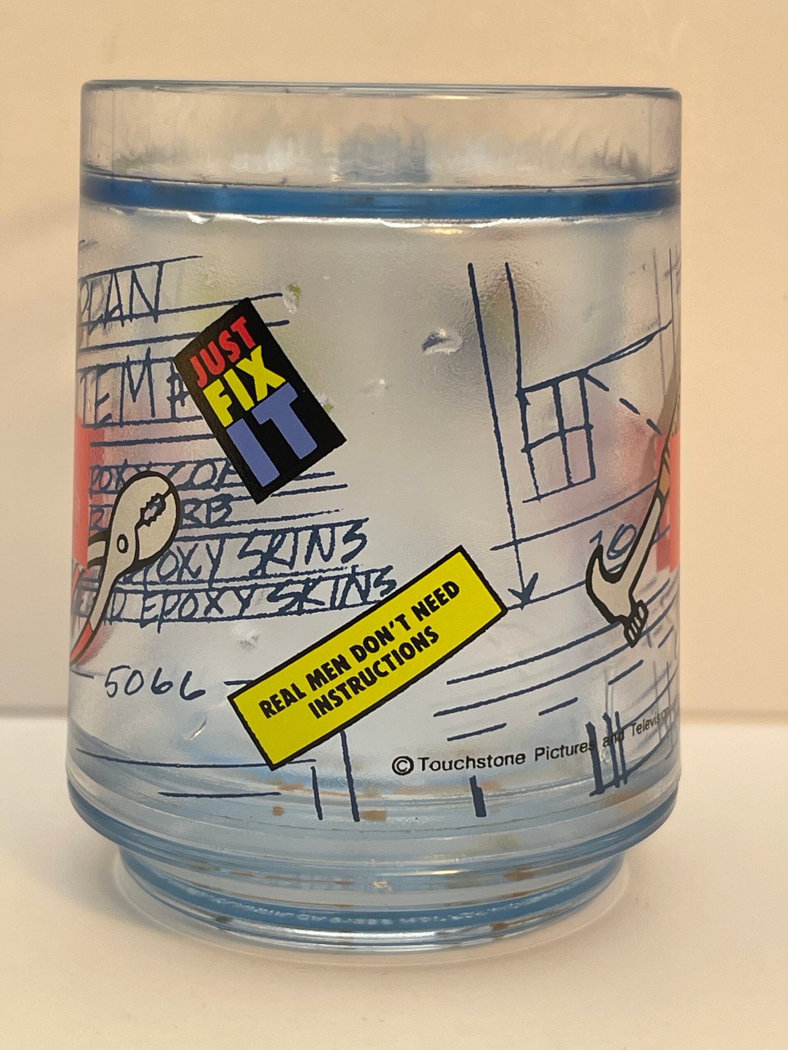 Vintage Home Improvement TV show freezer mug with logo and tools